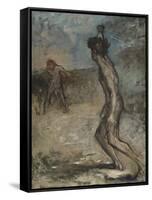 David and Goliath, C.1857-Edgar Degas-Framed Stretched Canvas
