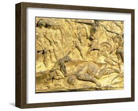 David and Goliath, Detail from the Original Panel from the East Doors of the Baptistery, 1425-52-Lorenzo Ghiberti-Framed Giclee Print