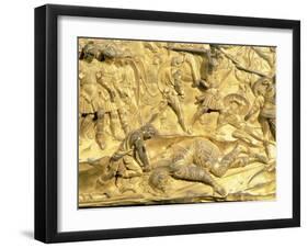 David and Goliath, Detail from the Original Panel from the East Doors of the Baptistery, 1425-52-Lorenzo Ghiberti-Framed Giclee Print