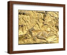 David and Goliath, Detail from the Original Panel from the East Doors of the Baptistery, 1425-52-Lorenzo Ghiberti-Framed Giclee Print