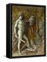 David and Goliath. Monochrome workshop painting Imitation of a relief (around 1490)-Andrea Mantegna-Framed Stretched Canvas