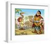 David and Goliath-null-Framed Art Print