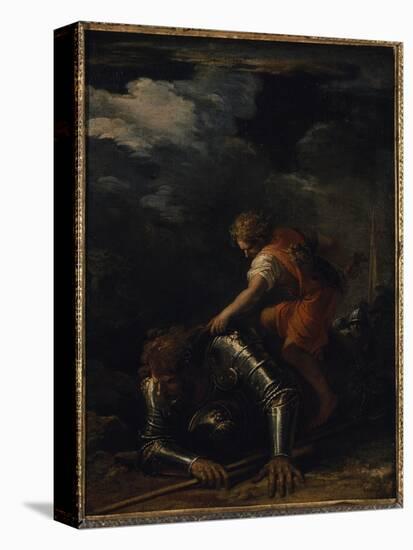 David and Goliath-Salvator Rosa-Stretched Canvas