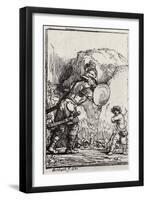 David and Goliath-Rembrandt van Rijn-Framed Giclee Print