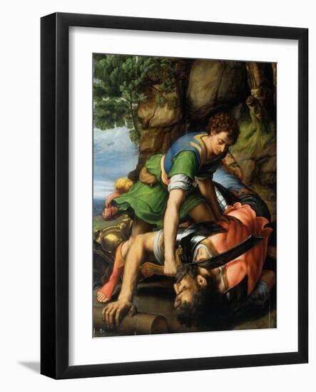 David and Goliath-Michiel Coxie-Framed Giclee Print