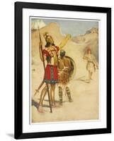 David and Goliath-null-Framed Art Print