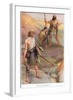 David and Goliath-Arthur A. Dixon-Framed Giclee Print