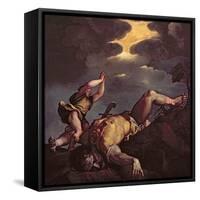 David and Goliath-Titian (Tiziano Vecelli)-Framed Stretched Canvas