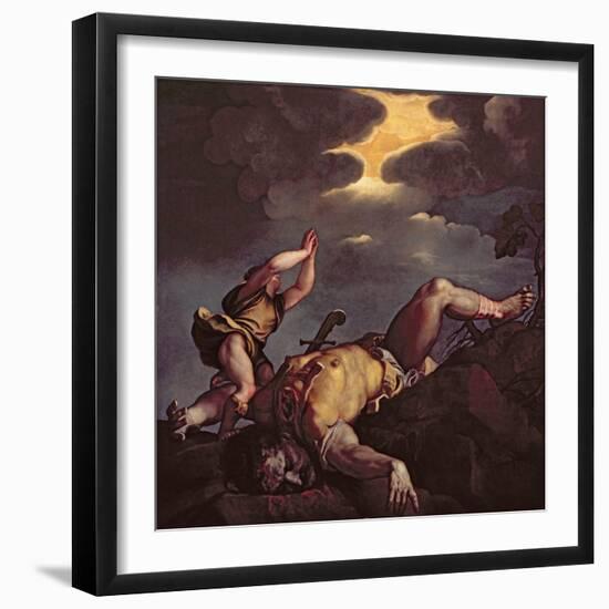 David and Goliath-Titian (Tiziano Vecelli)-Framed Giclee Print