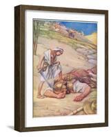 David and Goliath-Arthur A. Dixon-Framed Giclee Print