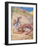 David and Goliath-Arthur A. Dixon-Framed Giclee Print
