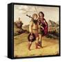 David and Jonathan, c.1505-10-Giovanni Battista Cima Da Conegliano-Framed Stretched Canvas