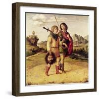 David and Jonathan, c.1505-10-Giovanni Battista Cima Da Conegliano-Framed Giclee Print