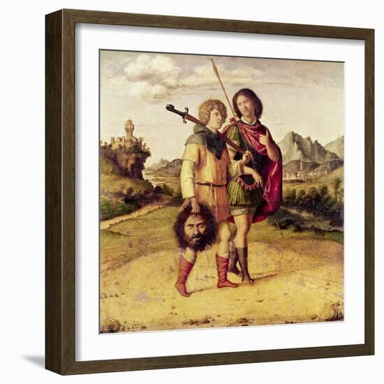 David and Jonathan, c.1505-10-Giovanni Battista Cima Da Conegliano-Framed Giclee Print