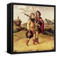 David and Jonathan, c.1505-10-Giovanni Battista Cima Da Conegliano-Framed Stretched Canvas