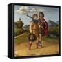 David and Jonathan, C.1508-Giovanni Battista Cima Da Conegliano-Framed Stretched Canvas
