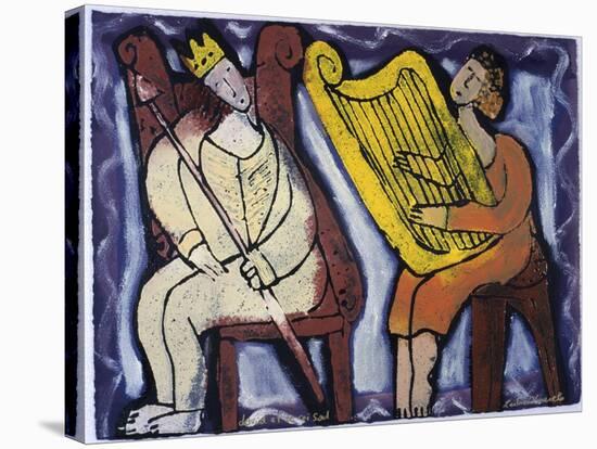 David and King Saul-Leslie Xuereb-Stretched Canvas