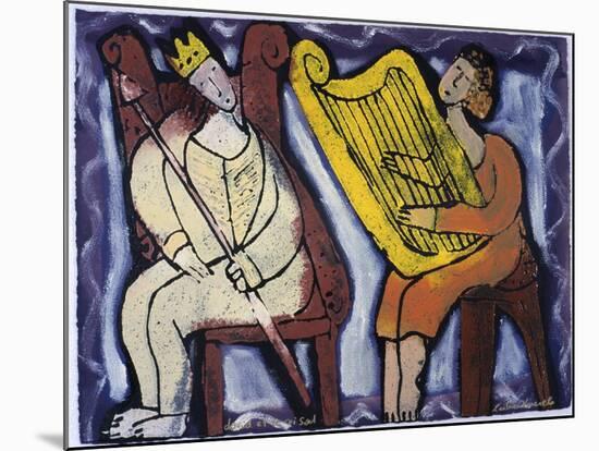 David and King Saul-Leslie Xuereb-Mounted Giclee Print