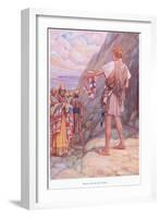 David and the Cut Robe-Arthur A. Dixon-Framed Giclee Print
