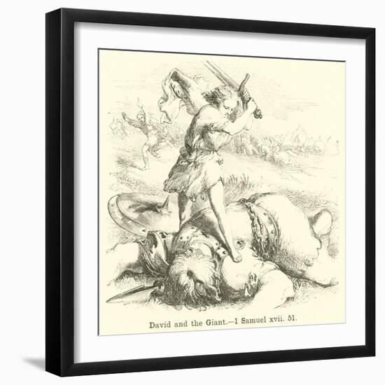 David and the Giant, 1 Samuel, Xvii, 51-null-Framed Giclee Print