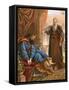 David and the Prophet Nathan-English-Framed Stretched Canvas