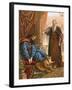 David and the Prophet Nathan-English-Framed Giclee Print