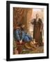 David and the Prophet Nathan-English-Framed Giclee Print