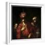 David and Uriah-Rembrandt van Rijn-Framed Giclee Print