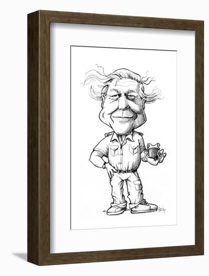 David Attenborough, British Naturalist-Gary Gastrolab-Framed Photographic Print