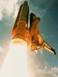 Space Shuttle Lifting Off-David Bases-Laminated Photographic Print