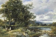 A River Landscape-David Bates-Giclee Print