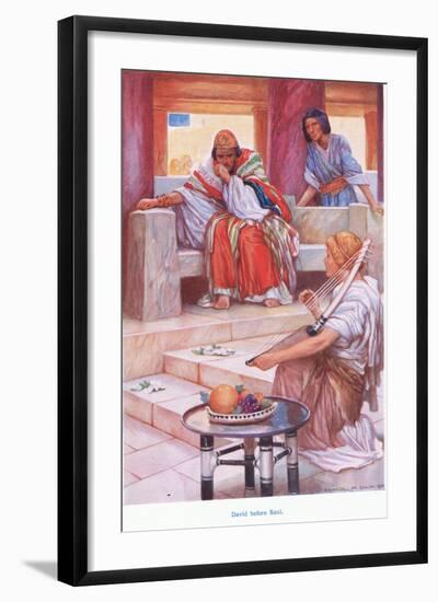 David before Saul-Arthur A. Dixon-Framed Giclee Print