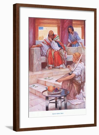 David before Saul-Arthur A. Dixon-Framed Giclee Print