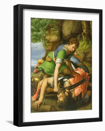 David beheading Goliath-Michiel I Coxie-Framed Giclee Print