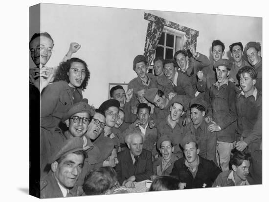 David Ben-Gurion, at a Jerusalem Camp of Soldiers of the Haganah, the Jewish Fighting Force-null-Stretched Canvas