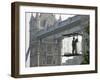 David Blaine, the American Illusionist and Street Magician in Front of Tower Bridge in London-null-Framed Photographic Print