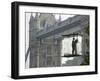 David Blaine, the American Illusionist and Street Magician in Front of Tower Bridge in London-null-Framed Photographic Print