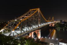 Brisbane Story Bridge by Night-David Bostock-Laminated Photographic Print
