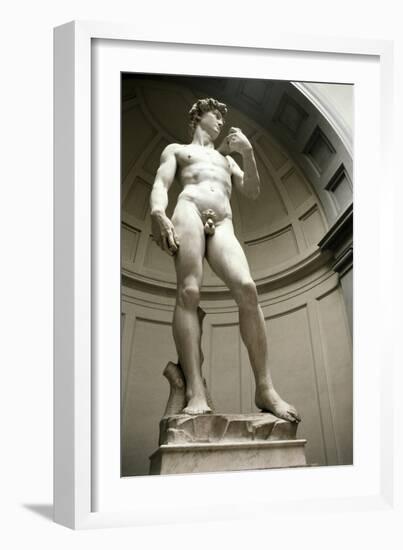David (Bottom View)-Michelangelo Buonarroti-Framed Giclee Print