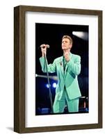 David Bowie at Freddie Mercury Tribute Concert for AIDS Awareness, Wembley Stadium, April 1992-null-Framed Photographic Print