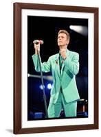 David Bowie at Freddie Mercury Tribute Concert for AIDS Awareness, Wembley Stadium, April 1992-null-Framed Photographic Print