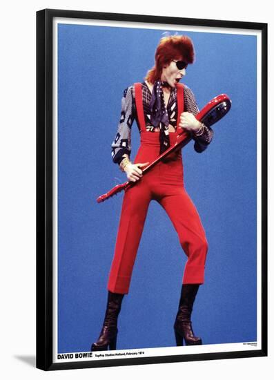 David Bowie- Holland 1974-null-Framed Poster