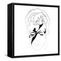 David Bowie Line Drawing-Logan Huxley-Framed Stretched Canvas