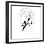 David Bowie Line Drawing-Logan Huxley-Framed Art Print