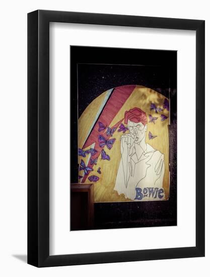 David Bowie Poster, butterflies, Manhattan, New York, USA-Andrea Lang-Framed Photographic Print
