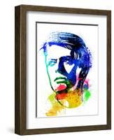 David Bowie Watercolor-Nelly Glenn-Framed Art Print
