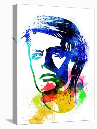 David Bowie Watercolor-Nelly Glenn-Stretched Canvas