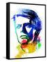 David Bowie Watercolor-Nelly Glenn-Framed Stretched Canvas