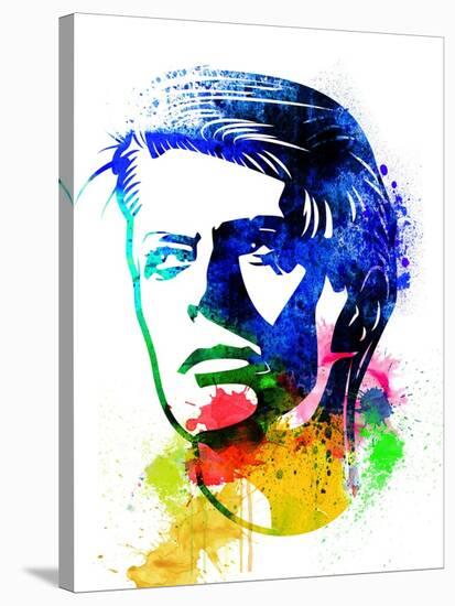 David Bowie Watercolor-Nelly Glenn-Stretched Canvas