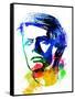 David Bowie Watercolor-Nelly Glenn-Framed Stretched Canvas